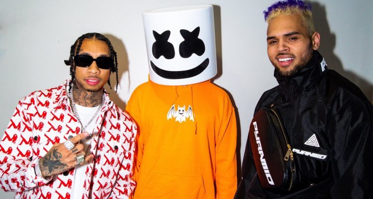 marshmello, tyga   chris brown drop radio-ready "